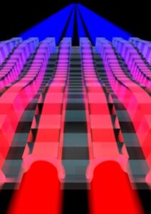 Light color converting efficiency is recovered by adapting the fabrication parameter according to local structure variations.